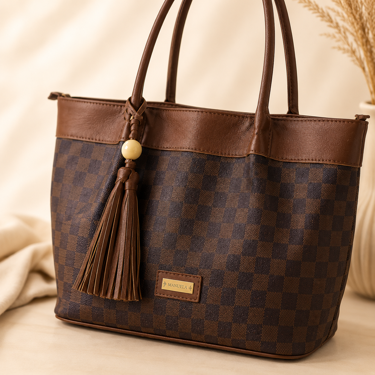 Detalhe do acabamento da Bolsa Manuela
